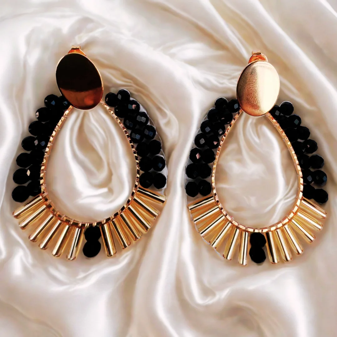 Aretes Noir Étoile