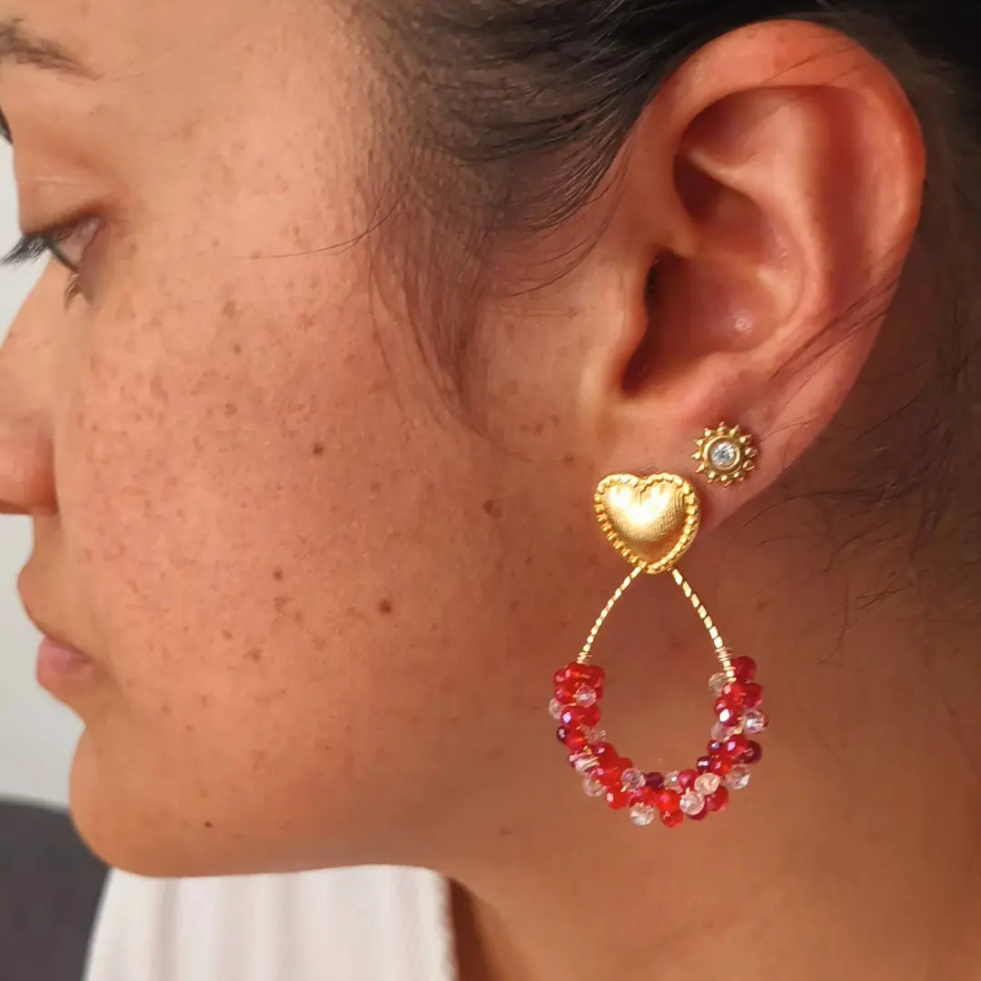 Aretes Encanto Rojo - Imagen 2